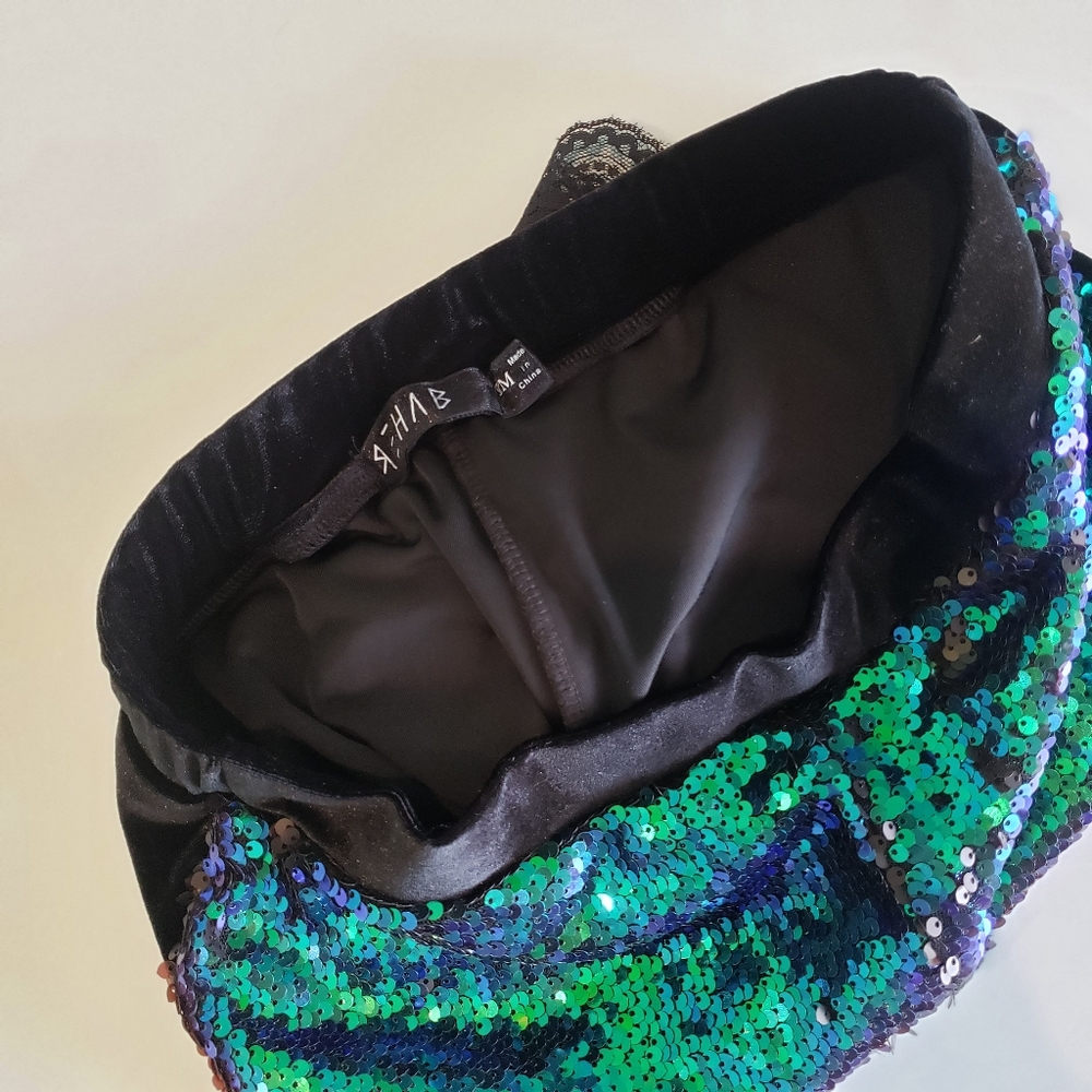 Shorts. Sequin black velvet Bottoms only - Picture 5 of 9